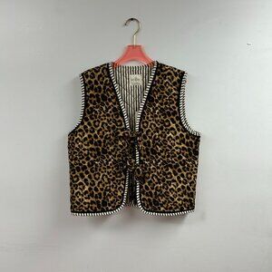 Leopard Print Tie-Front Vest